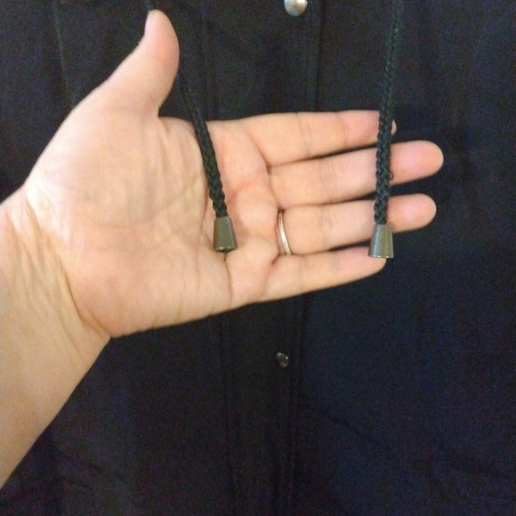 Down Feather Coat Centigrade Outwear Black Puffer Style Detach Hood Zip & Snap M - Picture 5 of 14